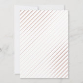 ピンクの花とバラの金ゴールドの誕生パーティー 招待状 (裏面)