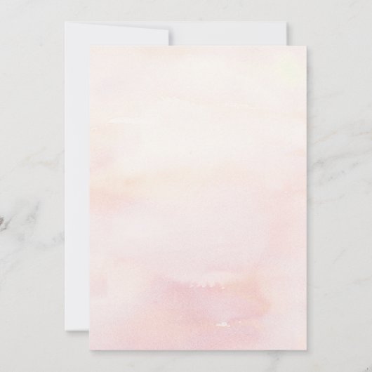 ピンクの花とパンパス草の結婚前シャワー招待状 招待状 (裏面)