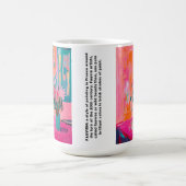 ピンクの花とフォビズムの定義のフォビスト花瓶 コーヒーマグカップ (中央)