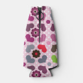 ピンクの花とフクロウの柄 ボトルクーラー (裏面)