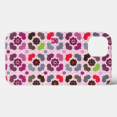 ピンクの花とフクロウの柄 Case-Mate iPhoneケース (裏面 (横))