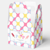 ピンクの花とポプシクル赤ちゃんシャワーパーティー フェイバーボックス (オープン)
