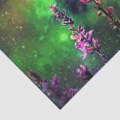 ピンクの花とミツバチが世界に反対 薄葉紙 (詳細)