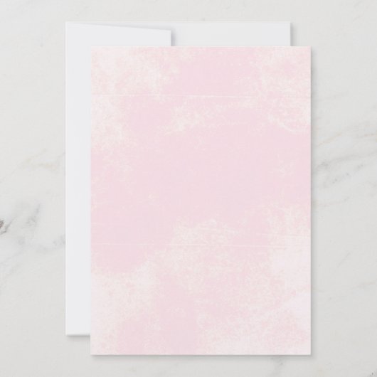 ピンクの花と可愛い赤ちゃん息の女の子のバプテスマ 招待状 (裏面)