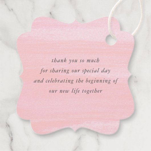 ピンクの花と多肉植物のグリーン サンクス フェイバータグ (裏面)