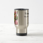 ピンクの花と太陽 – Martha's Vineヤード トラベルマグ (中央)