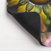 ピンクの花と太陽 – Martha's Vineヤード マウスパッド (コーナー)