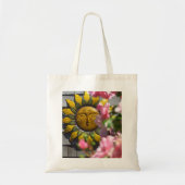 ピンクの花と太陽 – Martha's Vineyard Tote Bag トートバッグ (正面)