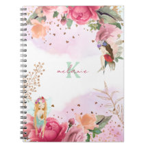 ピンクの花と妖精の先生