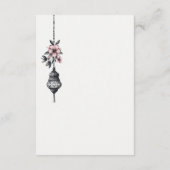 ピンクの花と提灯 エンクロージャーカード (裏面)