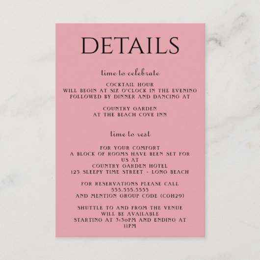 ピンクの花と提灯 エンクロージャーカード (正面)