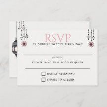 ピンクの花と提灯