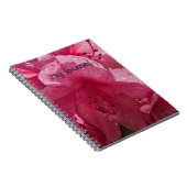 ピンクの花と文字 ノートブック (右側)