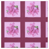 ピンクの花と正方形の生地 ファブリック (見本)