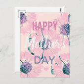 ピンクの花と母の日 ポストカード (正面/裏面)