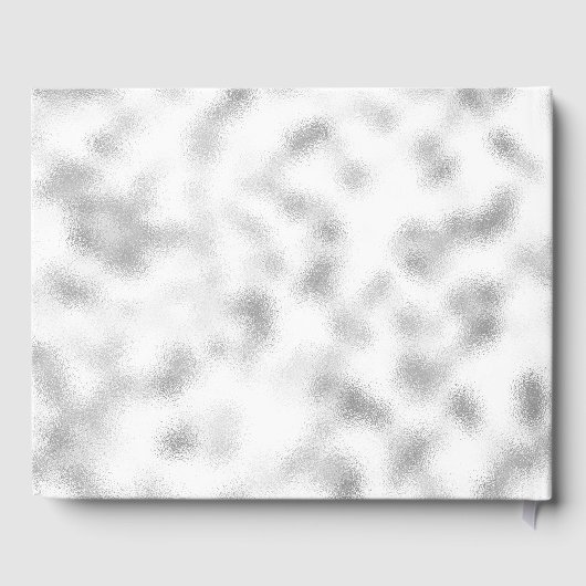 ピンクの花と灰色のガぼやけラス ゲストブック (裏面)