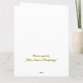 ピンクの花と緑のグリーティングカード 退職おめでとう カード (裏面)