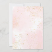 ピンクの花と緑の小さいかぼちゃ 招待状 (裏面)