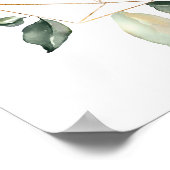 ピンクの花と緑の装飾のキスゲーム 推測してみて！ ポスター (角)