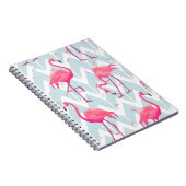 ピンクの花と美しいシームレスな熱帯パターン ノートブック (右側)