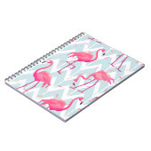 ピンクの花と美しいシームレスな熱帯パターン ノートブック (左側)