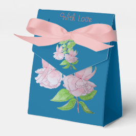 ピンクの花と葉のデザインオリジナル絵画の芸術 フェイバーボックス