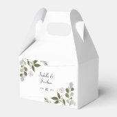 ピンクの花と葉花 フェイバーボックス (裏面サイド)