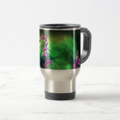 ピンクの花と蜂の世界 トラベルマグ (正面右)