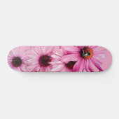 ピンクの花と蜂 スケートボード (横)