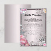 ピンクの花と蝶の安全対策