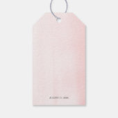 ピンクの花と蝶の誕生日お礼 ギフトタグ (裏面)