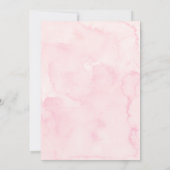 ピンクの花と蝶の1歳誕生日 招待状 (裏面)