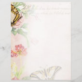 ピンクの花と蝶 (正面)