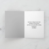 ピンクの花と詩のカード カード (内部)