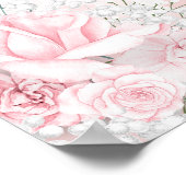 ピンクの花と赤ちゃんの息のバプテスマへようこそ ポスター (角)