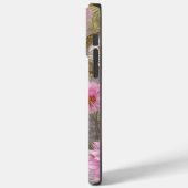ピンクの花と金の花のカスタムネーム シャツ Case-Mate iPhoneケース (裏面 / 左)