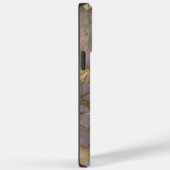 ピンクの花と金の花のカスタムネーム シャツ Case-Mate iPhoneケース (裏面 / 右)