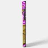 ピンクの花と金の蝶の名前 Case-Mate iPhoneケース (裏面 / 左)