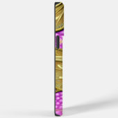 ピンクの花と金の蝶の名前 Case-Mate iPhoneケース (裏面 / 右)