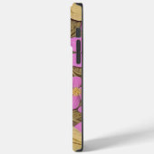ピンクの花と金の蝶、そしてあなたの名前 Case-Mate iPhoneケース (裏面 / 左)