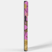 ピンクの花と金の蝶、そしてあなたの名前 Case-Mate iPhoneケース (裏面 / 右)
