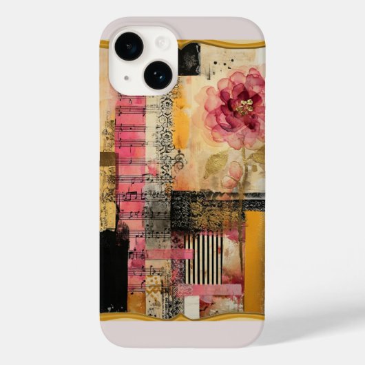 ピンクの花と音楽ノート Case-Mate iPhoneケース (裏面)