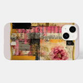 ピンクの花と音楽ノート Case-Mate iPhoneケース (裏面 (横))