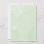 ピンクの花と鳥の赤ちゃんシャワーの招待状 招待状 (裏面)