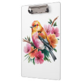 ピンクの花と鳥 クリップボード (左)