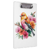 ピンクの花と鳥 クリップボード (右)