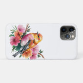 ピンクの花と鳥 Case-Mate iPhoneケース (裏面(横))
