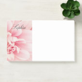 ピンクの花と黒のスクリプト名Vs 2 ポストイット (オフィス)