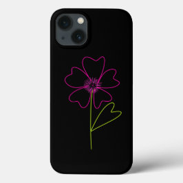 ピンクの花に夢中 iPhone 13ケース