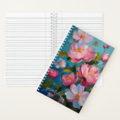 「ピンクの花に感謝」感謝ジャーナル ノートブック (内側)